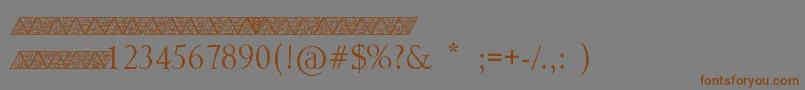Triangularhd Font – Brown Fonts on Gray Background