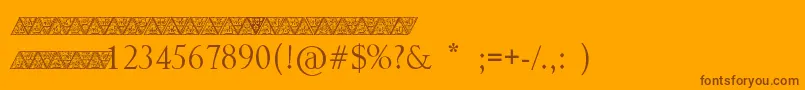 Triangularhd Font – Brown Fonts on Orange Background