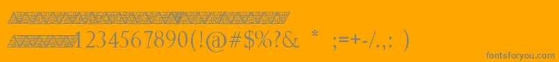 Triangularhd Font – Gray Fonts on Orange Background