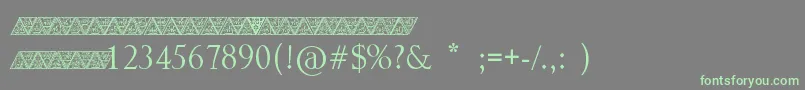 Triangularhd Font – Green Fonts on Gray Background