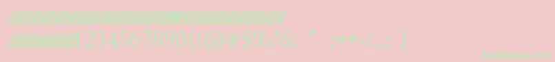 Triangularhd-Schriftart – Grüne Schriften auf rosa Hintergrund