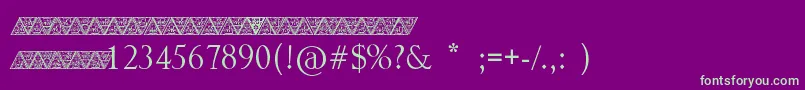Triangularhd Font – Green Fonts on Purple Background