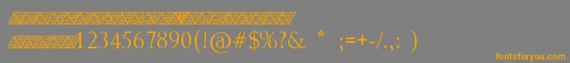 Triangularhd Font – Orange Fonts on Gray Background