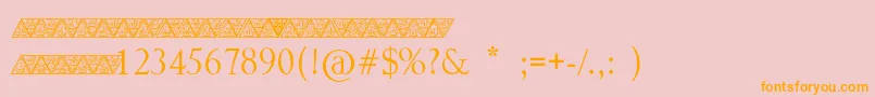 Triangularhd Font – Orange Fonts on Pink Background