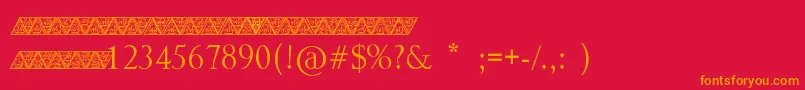 Triangularhd Font – Orange Fonts on Red Background