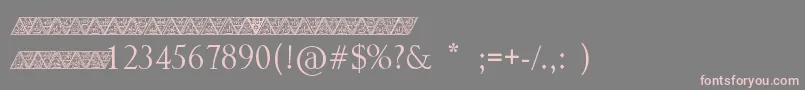 Triangularhd Font – Pink Fonts on Gray Background