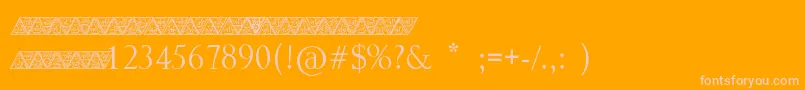 Triangularhd Font – Pink Fonts on Orange Background
