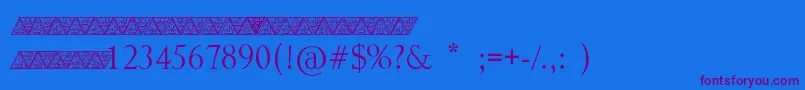 Triangularhd Font – Purple Fonts on Blue Background