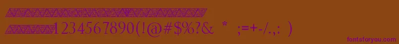 Triangularhd Font – Purple Fonts on Brown Background