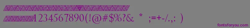 Triangularhd-Schriftart – Violette Schriften auf grauem Hintergrund