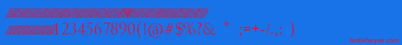 Triangularhd Font – Red Fonts on Blue Background