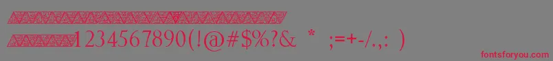 Triangularhd Font – Red Fonts on Gray Background