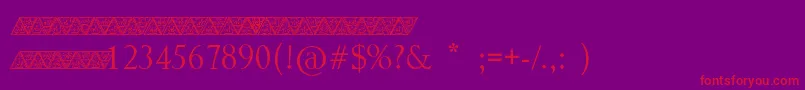 Triangularhd Font – Red Fonts on Purple Background