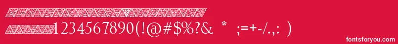 Triangularhd Font – White Fonts on Red Background