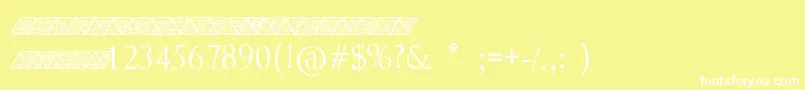Triangularhd Font – White Fonts on Yellow Background