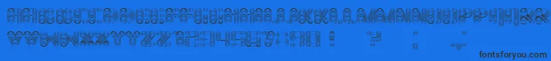 Cosmology Font – Black Fonts on Blue Background