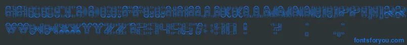 Cosmology Font – Blue Fonts on Black Background