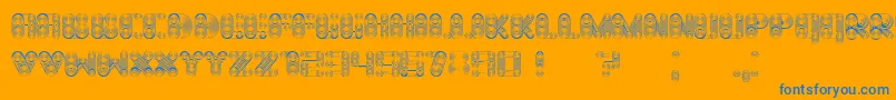 Cosmology Font – Blue Fonts on Orange Background