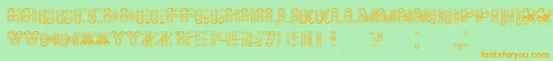 Cosmology Font – Orange Fonts on Green Background