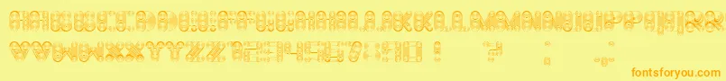 Cosmology Font – Orange Fonts on Yellow Background