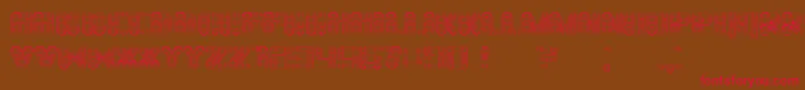 Cosmology Font – Red Fonts on Brown Background