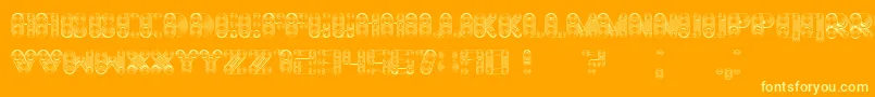 Cosmology Font – Yellow Fonts on Orange Background