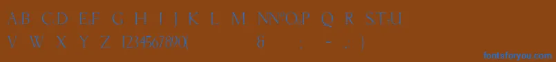 Livia Font – Blue Fonts on Brown Background