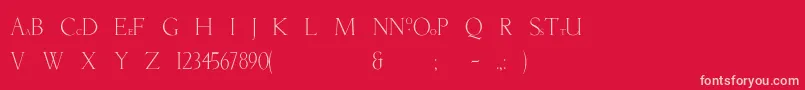 Livia Font – Pink Fonts on Red Background