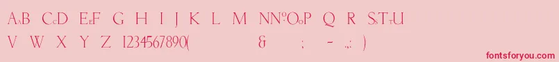 Livia Font – Red Fonts on Pink Background