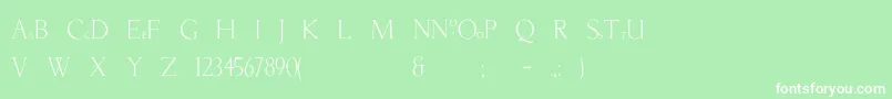 Livia Font – White Fonts on Green Background