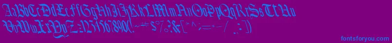 Weitere Informationen zur BounceRegularTtnorm-Schriftart BounceRegularTtnorm-Schriftart – Blaue Schriften auf violettem Hintergrund