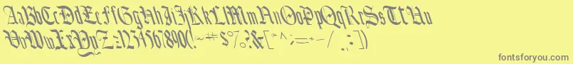 Weitere Informationen zur BounceRegularTtnorm-Schriftart BounceRegularTtnorm-Schriftart – Graue Schriften auf gelbem Hintergrund
