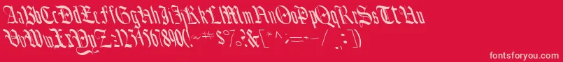 BounceRegularTtnorm Font – Pink Fonts on Red Background