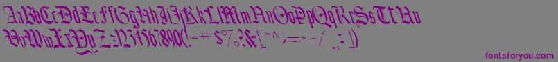Police BounceRegularTtnorm – polices violettes sur fond gris