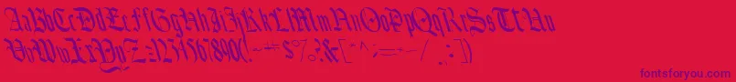 BounceRegularTtnorm Font – Purple Fonts on Red Background