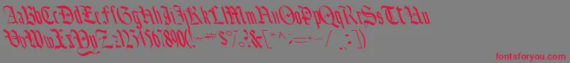 フォントBounceRegularTtnorm – 赤い文字の灰色の背景