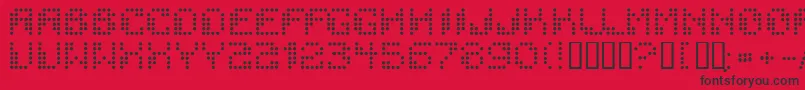 Dotchaos Font – Black Fonts on Red Background