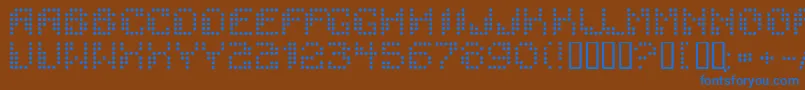 More about Dotchaos Font Dotchaos Font – Blue Fonts on Brown Background