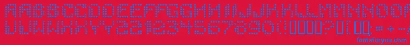 Police Dotchaos – polices bleues sur fond rouge