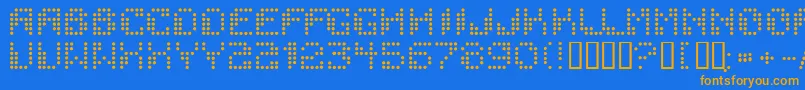 More about Dotchaos Font Dotchaos Font – Orange Fonts on Blue Background