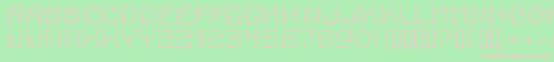 Dotchaos Font – Pink Fonts on Green Background