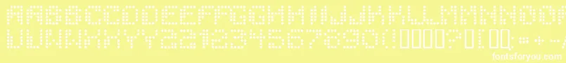 Dotchaos Font – White Fonts on Yellow Background