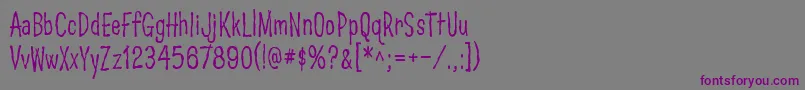 Шрифт Bigrucaoe – фиолетовые шрифты на сером фоне