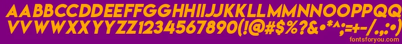 Lemonmilkbolditalic Font – Orange Fonts on Purple Background