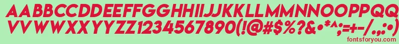 Lemonmilkbolditalic Font – Red Fonts on Green Background