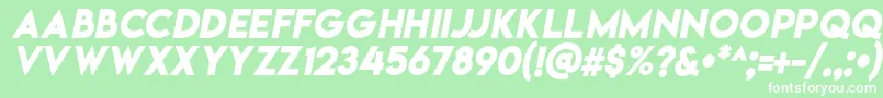 Lemonmilkbolditalic Font – White Fonts on Green Background