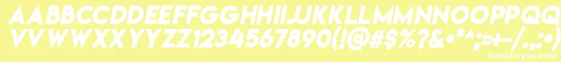 Lemonmilkbolditalic Font – White Fonts on Yellow Background