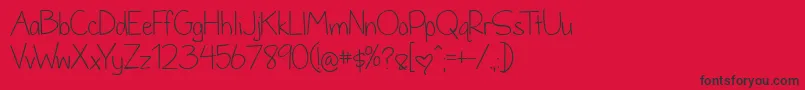 BmdDandelionInTheSpring Font – Black Fonts on Red Background