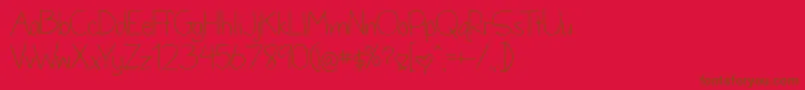 Police BmdDandelionInTheSpring – polices brunes sur fond rouge