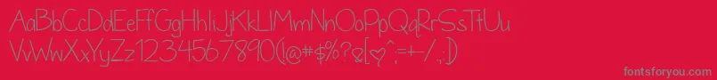 BmdDandelionInTheSpring Font – Gray Fonts on Red Background